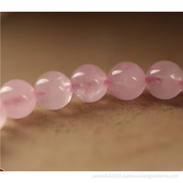 Pink Crystal Hand String Hotan Jade Beads